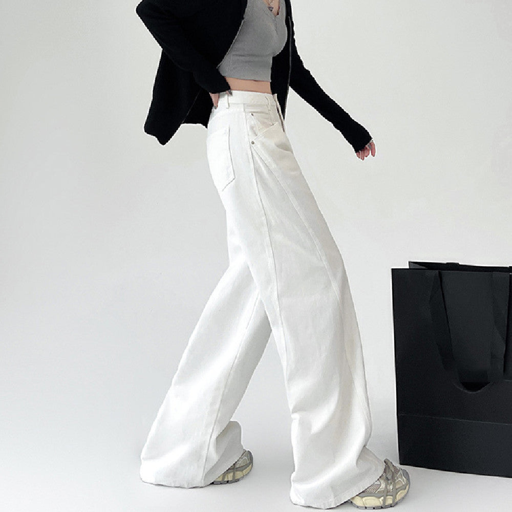 Retro high waist jeans back view