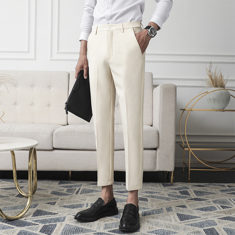Augusto stretch pantalon fabric close-up