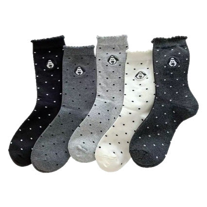Set Of Polka Dot Puppy Socks