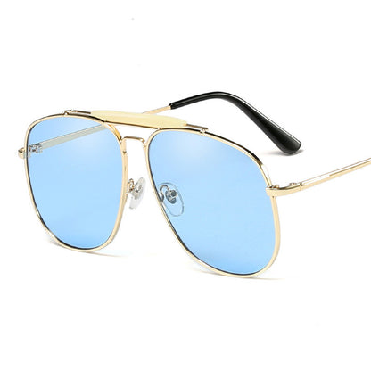 Metal candy color glasses lens detail