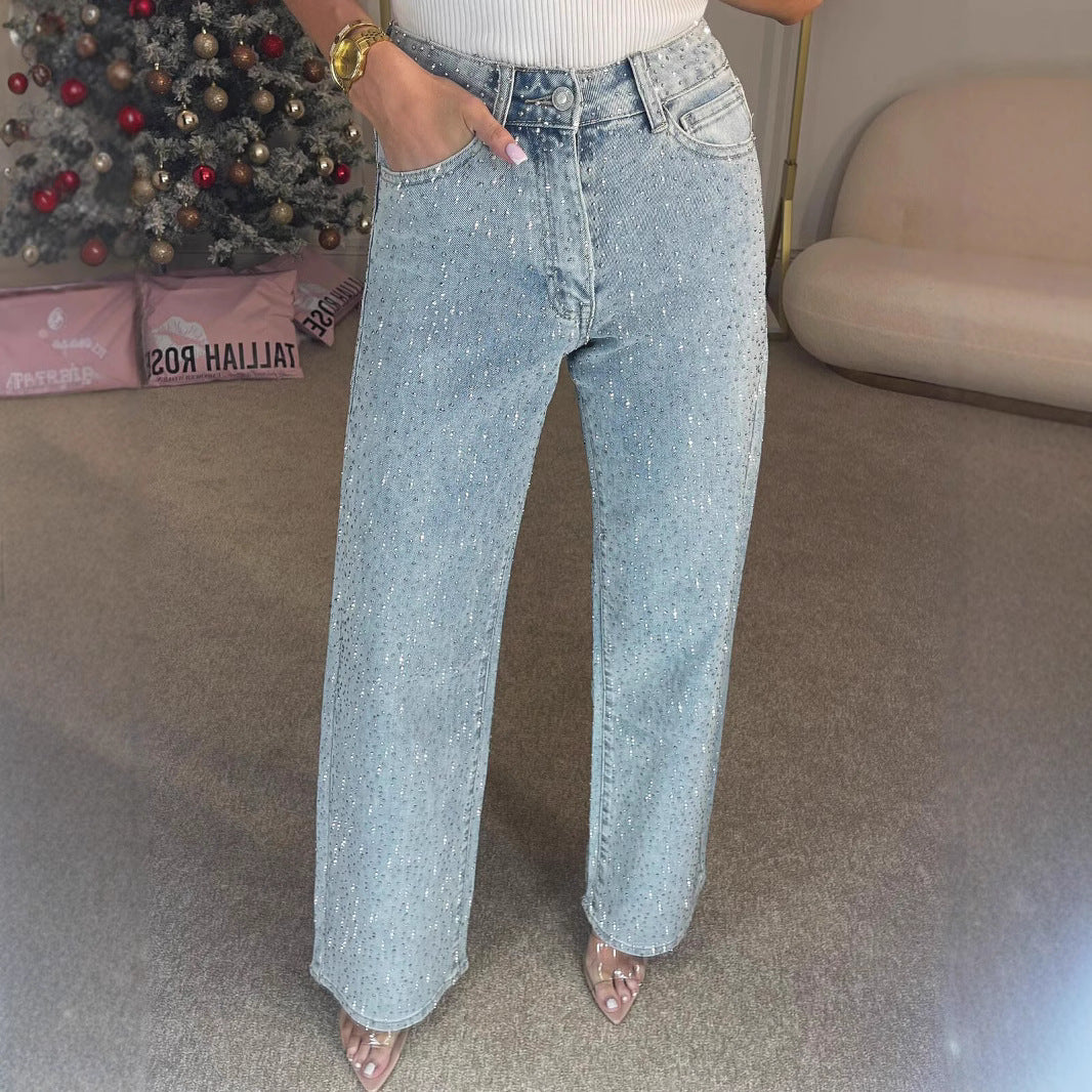 High waist street trousers styled