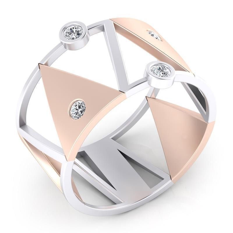 Hollow pattern ring alternate color