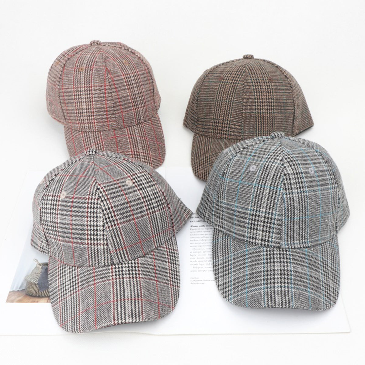 Quail pattern cap side view