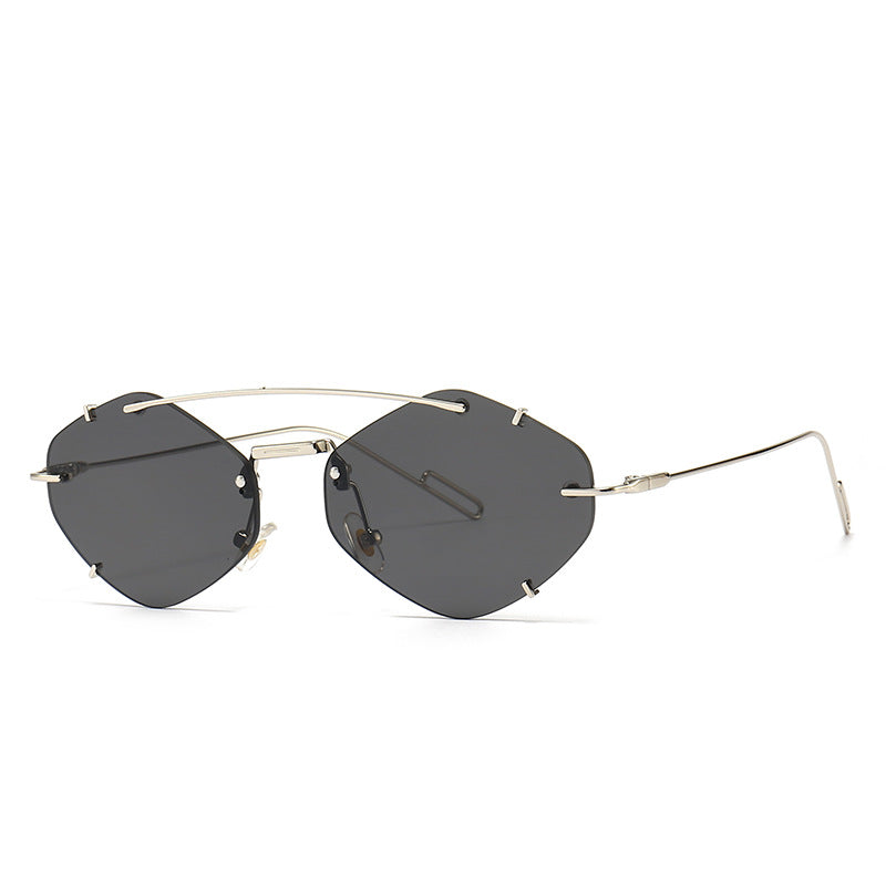 Metal frameless sunglasses color options