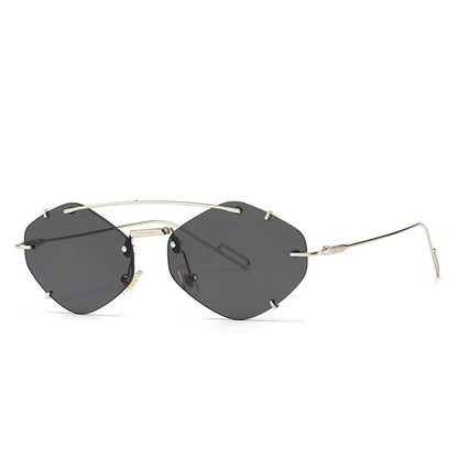Metal frameless sunglasses color options
