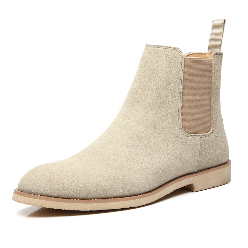 Men's nubuck pointed-toe ankle boots lifestyle