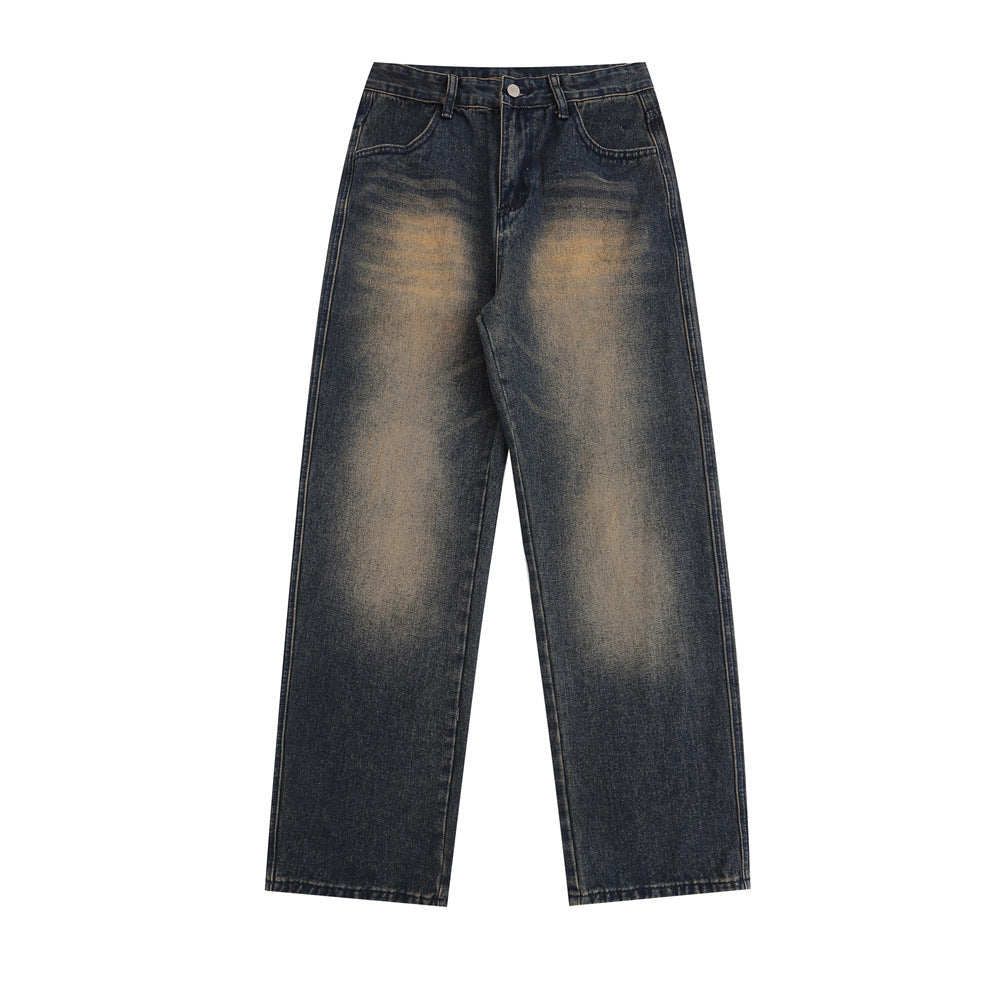 Men's personality straight jeans casual everyday denim