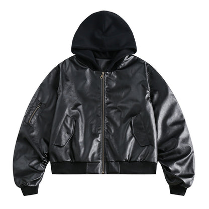 Hooded PU Workwear Jacket