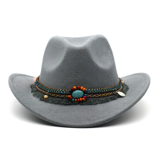 Unisex Curled Felt Cowboy