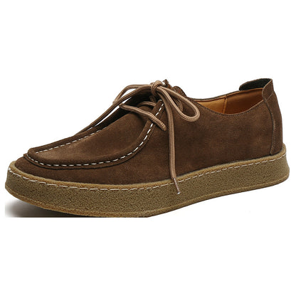 Premium suede city shoes close-up detail