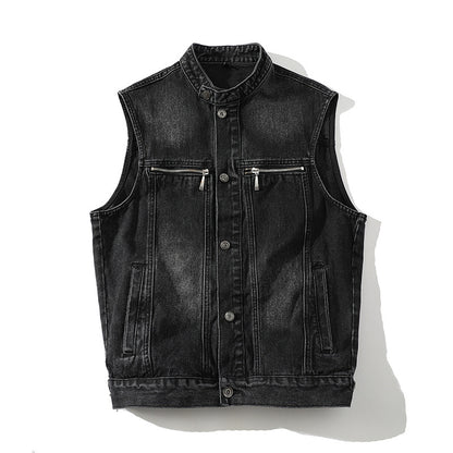 Washed Denim Vest