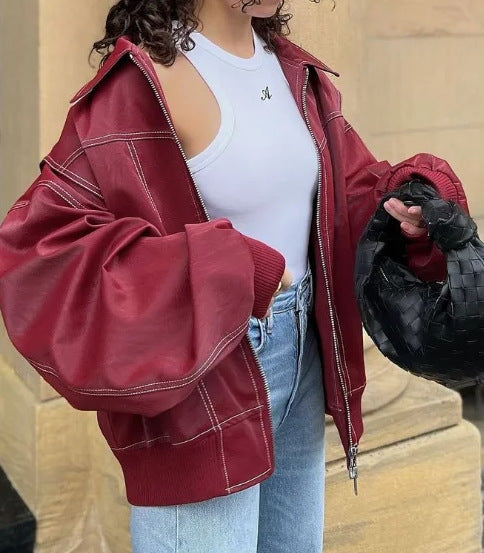 Lapel Zip Moto Jacket