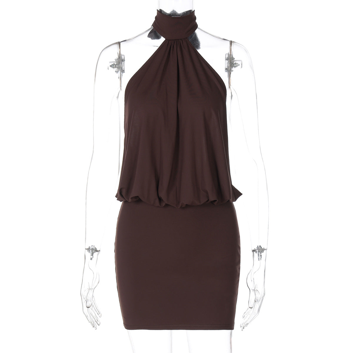 Sexy backless casual dress lifestyle