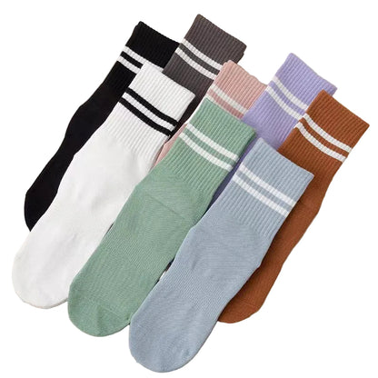 White stripe running socks main view