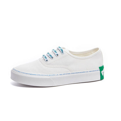 Letter canvas sneakers pair view