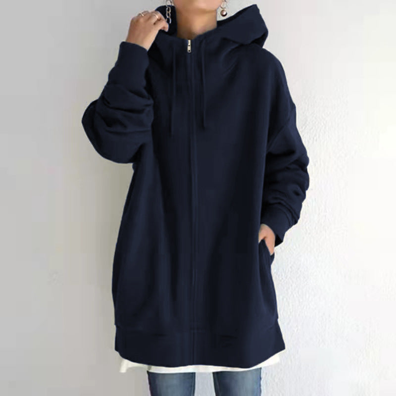 Oversized hooded zip style alternate color
