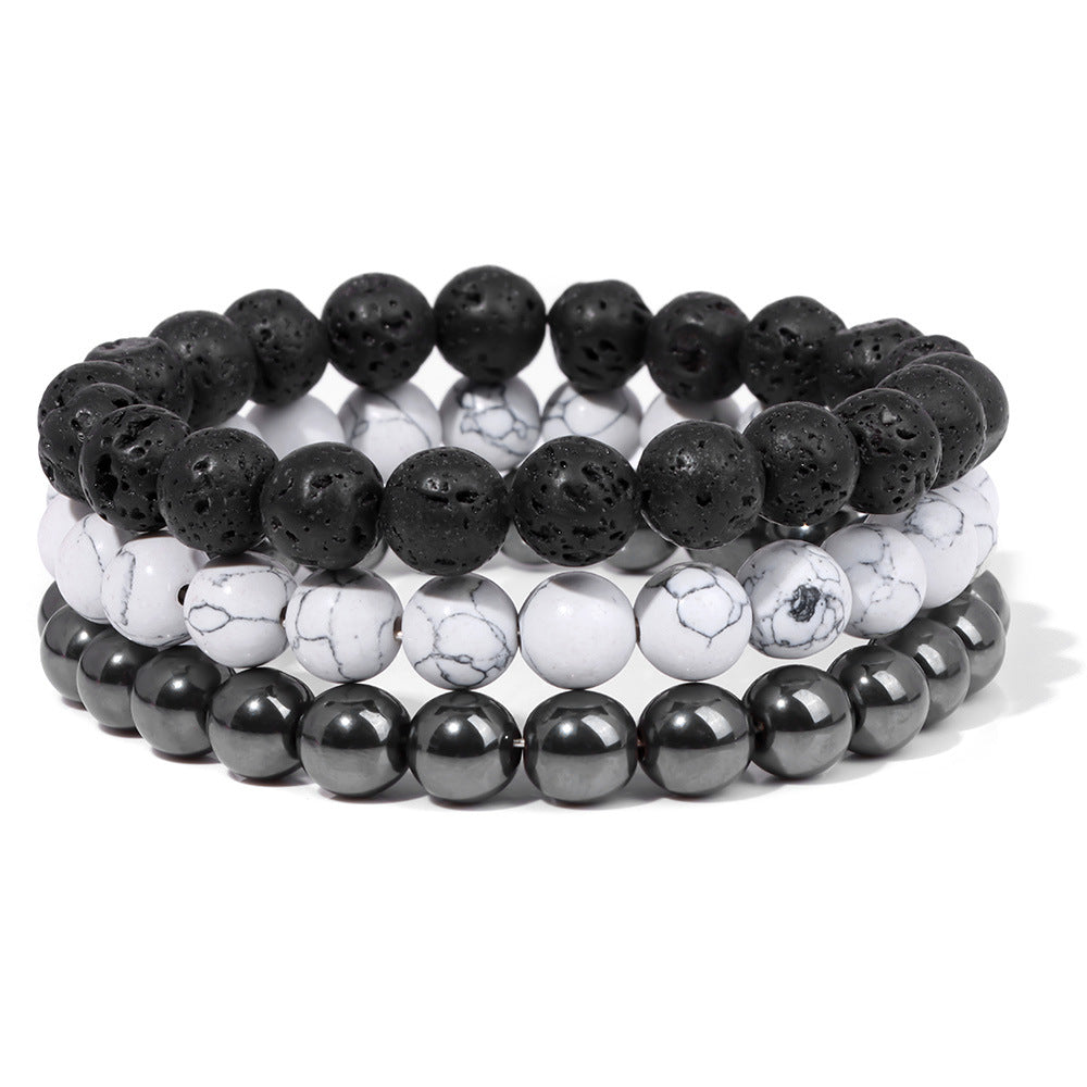 Natural stone bead bracelet lifestyle