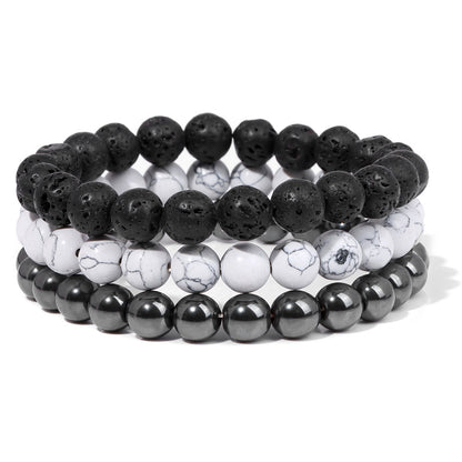 Natural stone bead bracelet lifestyle