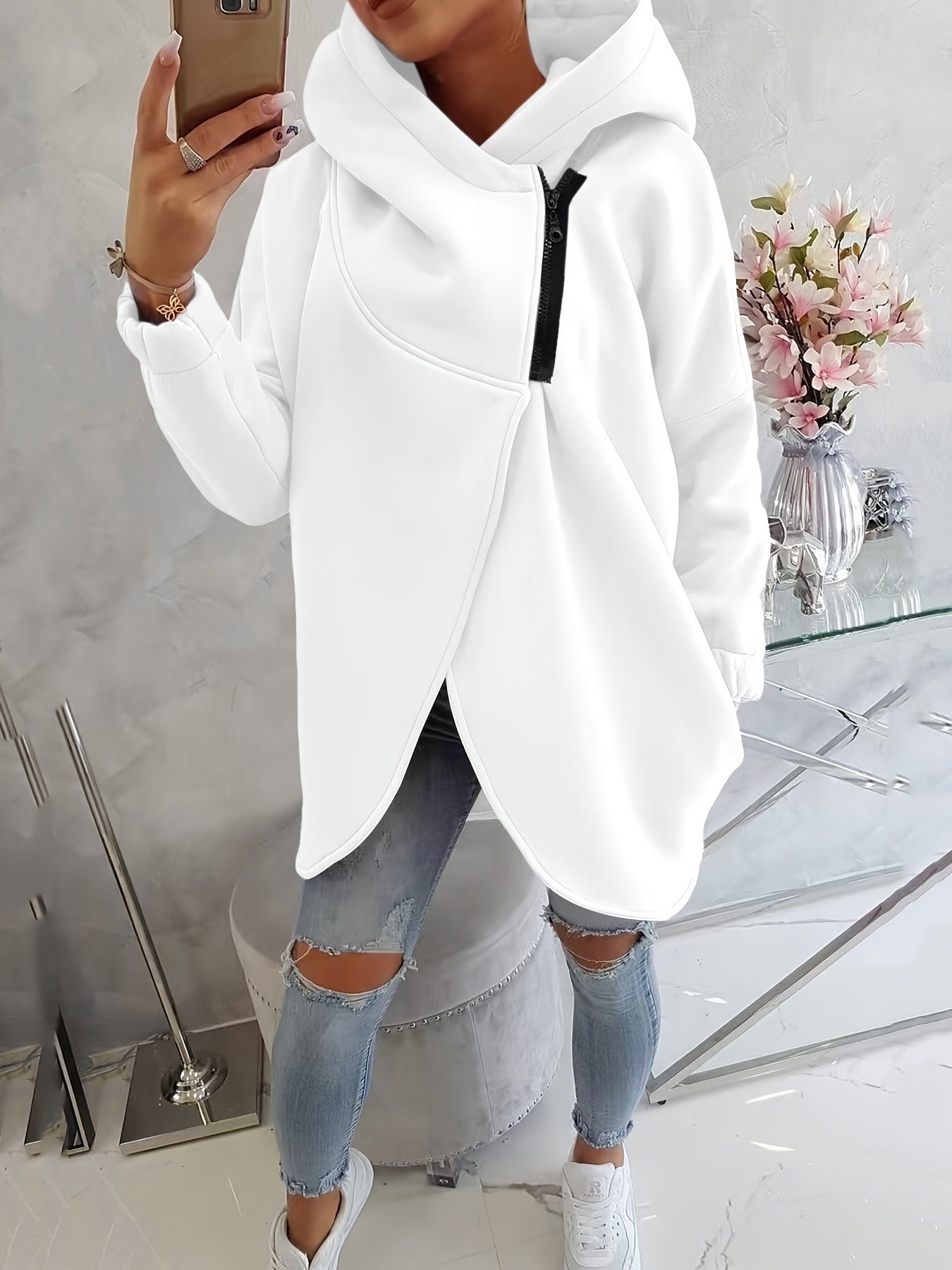 Plus Size Solid Sweater
