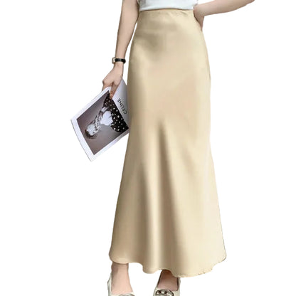 Women's silk fishtail skirt old money elegant evening wear