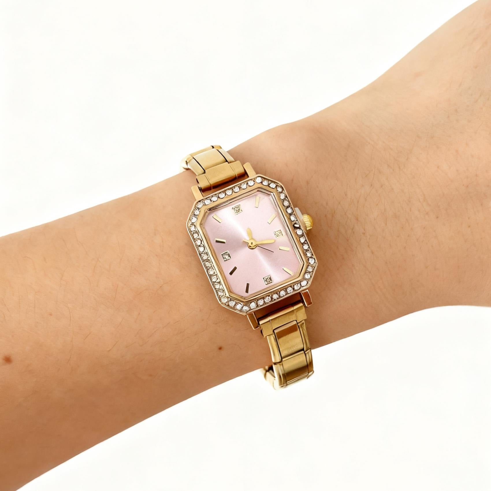 Diamond-embellished watch color options