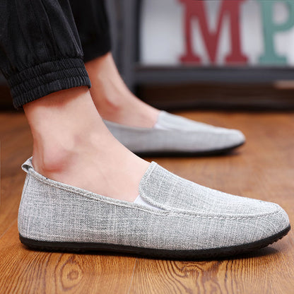 Premium suede loafer black sole alternate angle