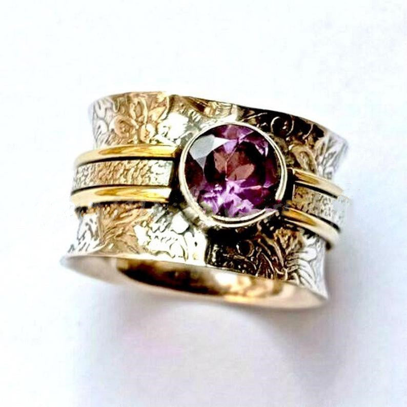 Purple antique ring lifestyle