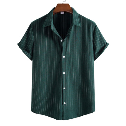 Men's casual striped shirt relaxed everyday fashion
