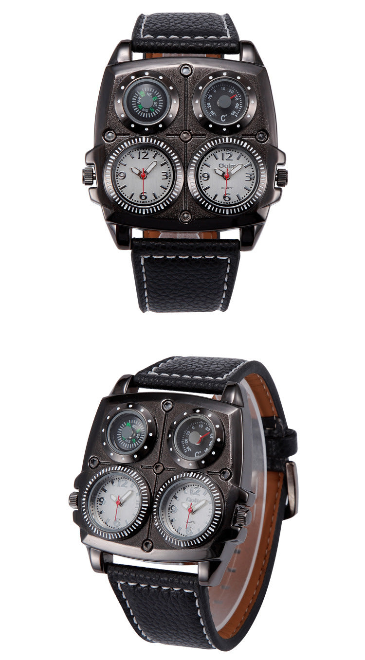 Quartz watch for men on wrist