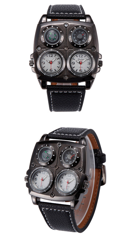 Quartz watch for men on wrist