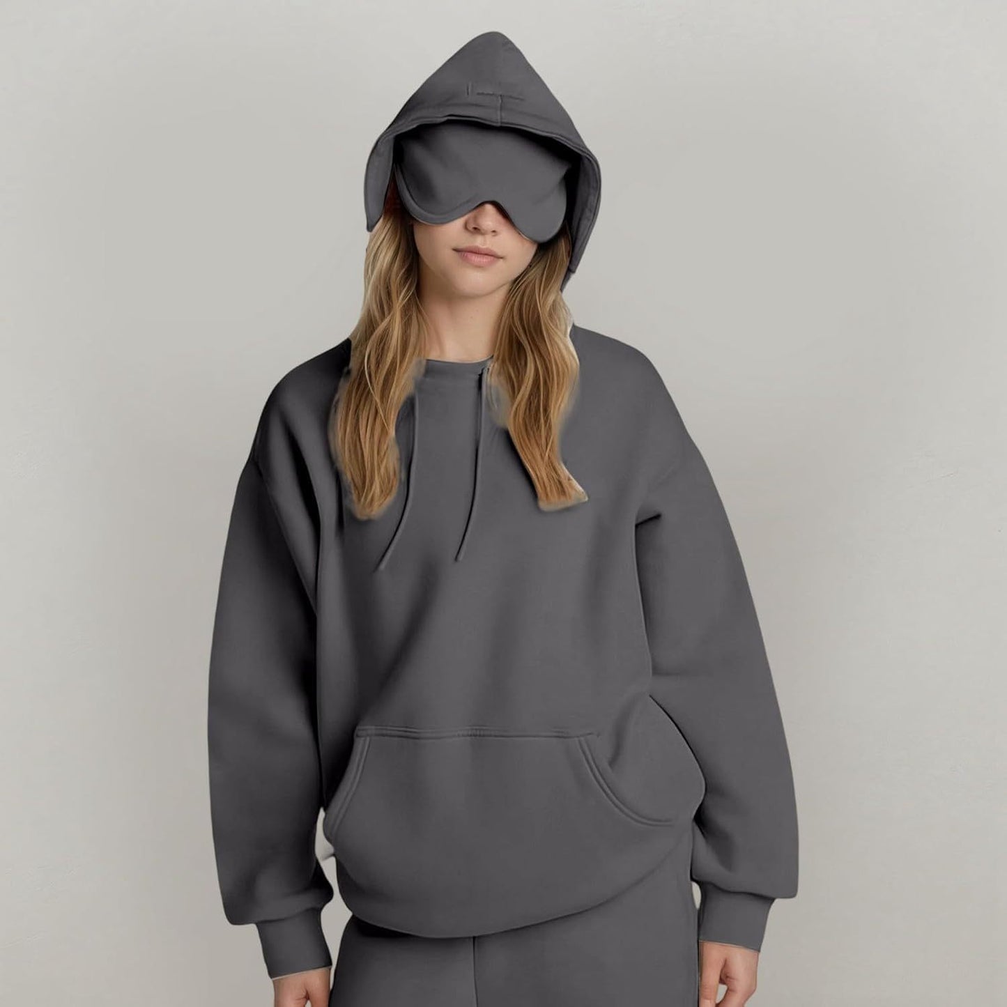 Solid hooded top alternate color