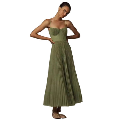 Backless sling slim dress main view
