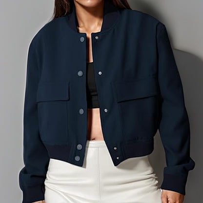 Stand collar pocket jacket alternate color