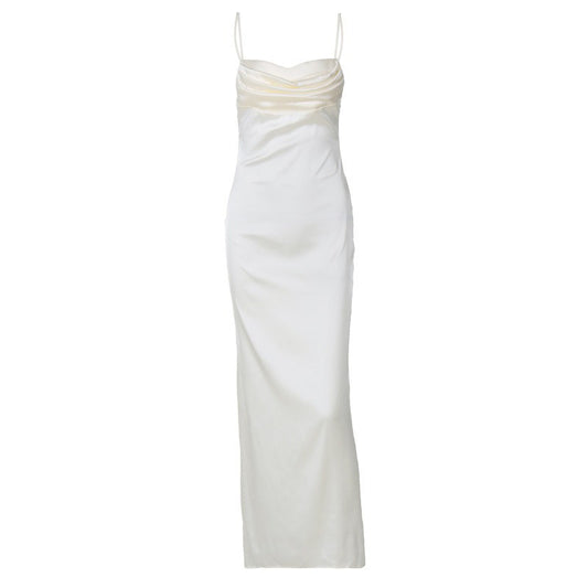 Women's silk slip dress luxurious old money summer