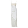 Women's silk slip dress luxurious old money summer