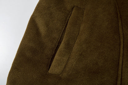 Men's retro wool polo jacket color options