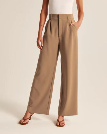 Serena wide-leg trousers full length model