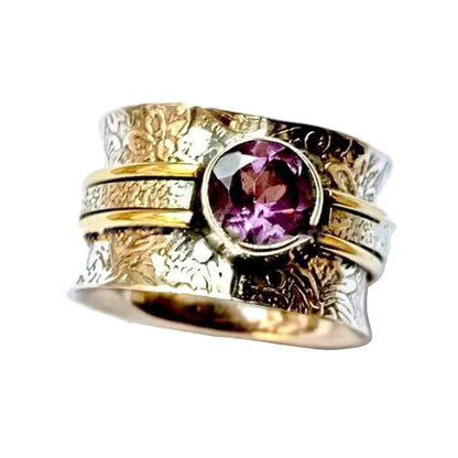 Purple antique ring main view