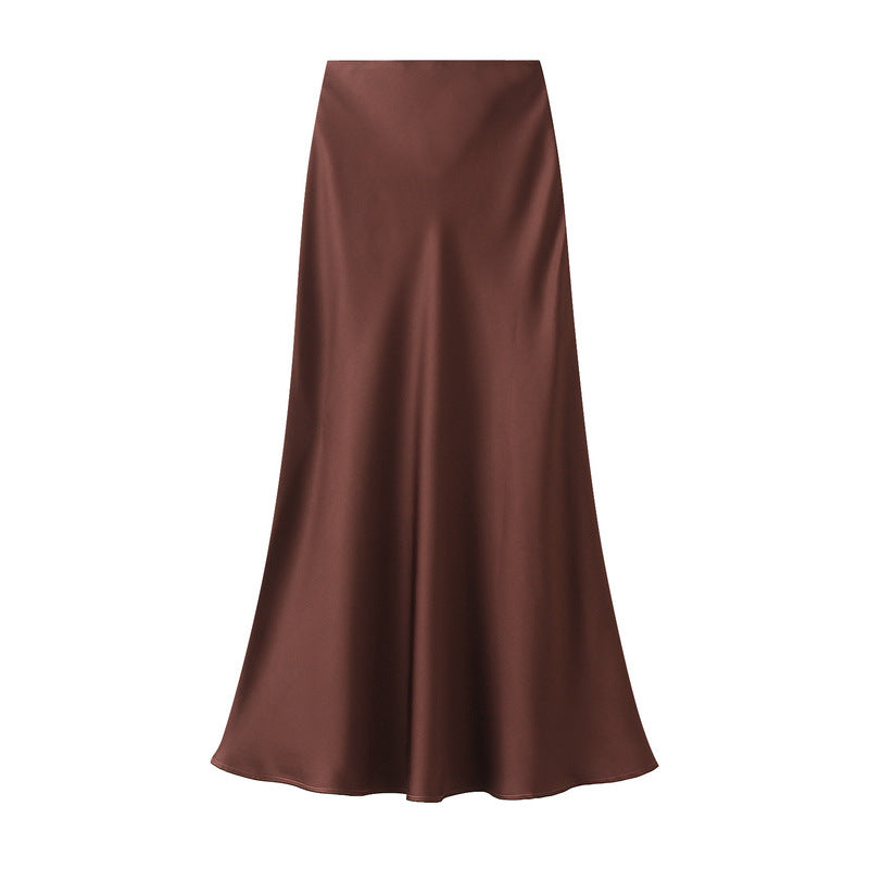 Women's silk skirt lifestyle styled