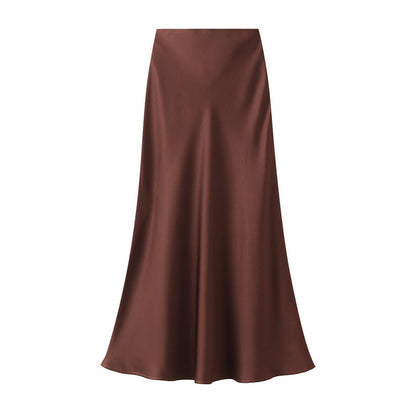 Women's silk skirt lifestyle styled