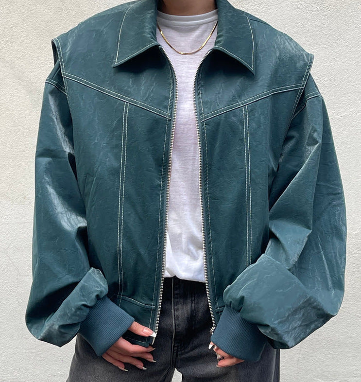 Lapel Zip Moto Jacket