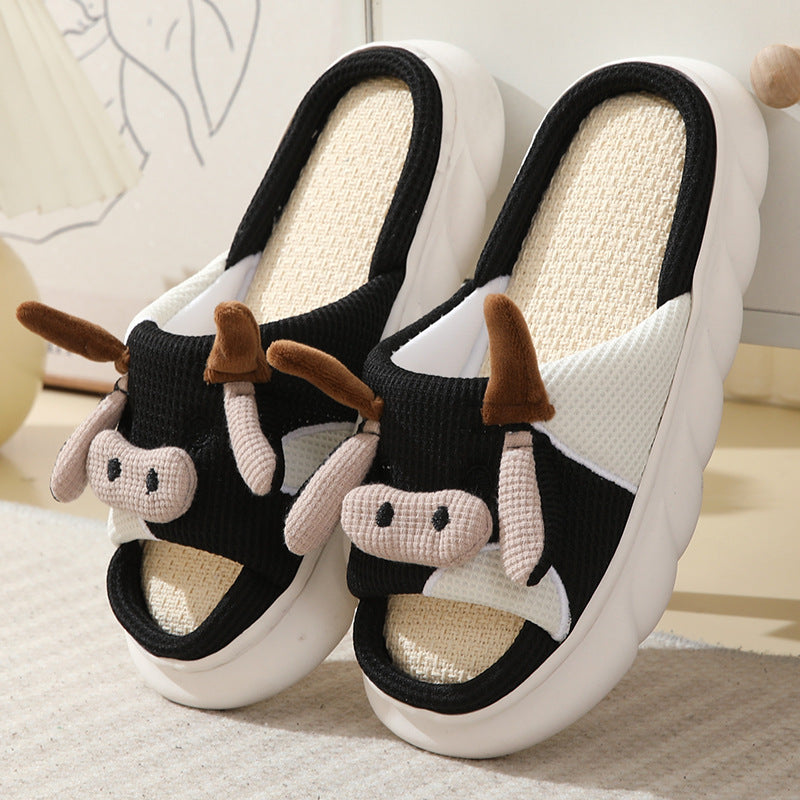 Cartoon animal home slippers color options