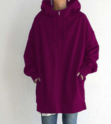 Oversized Hooded Zip Style