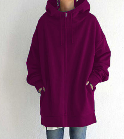Oversized Hooded Zip Style