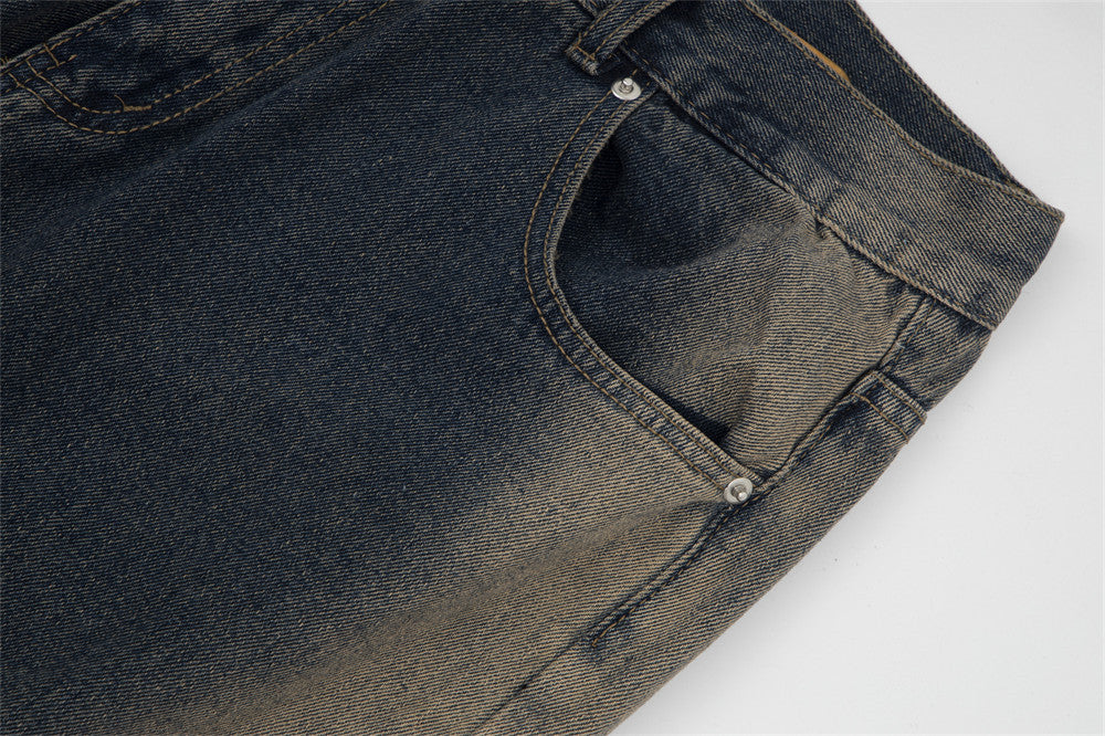 Men's zipper inkjet jeans alternate color