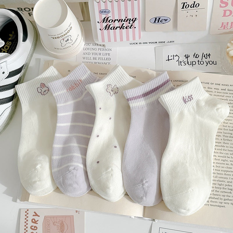 Cute cartoon ankle socks color options