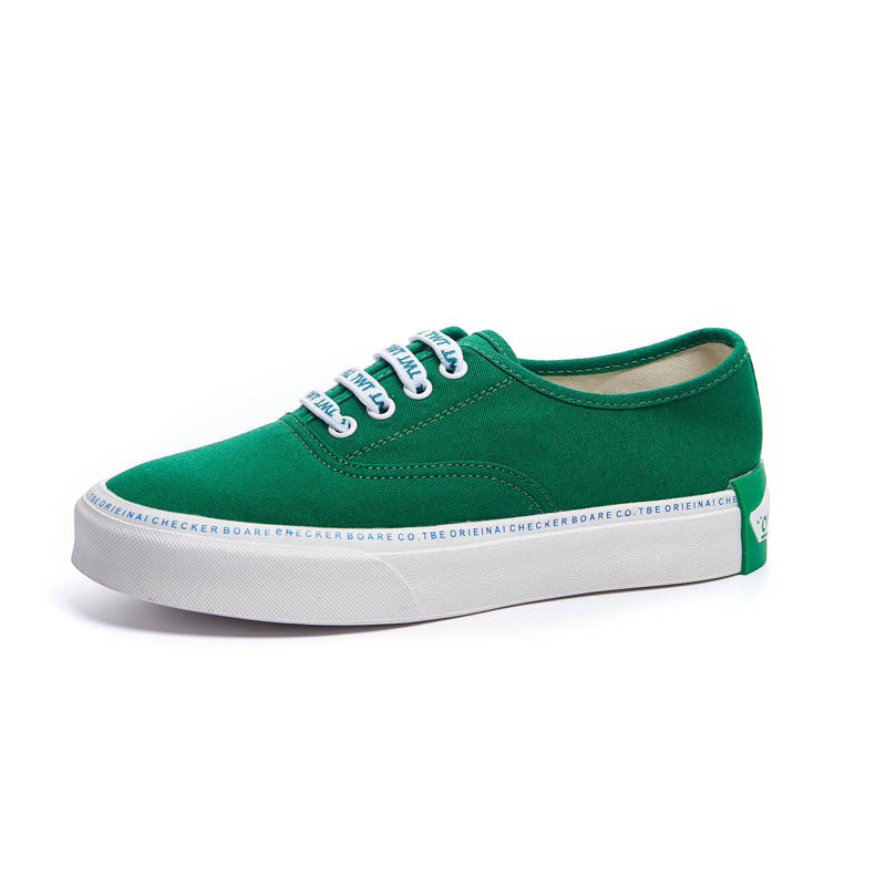 Letter canvas sneakers color options