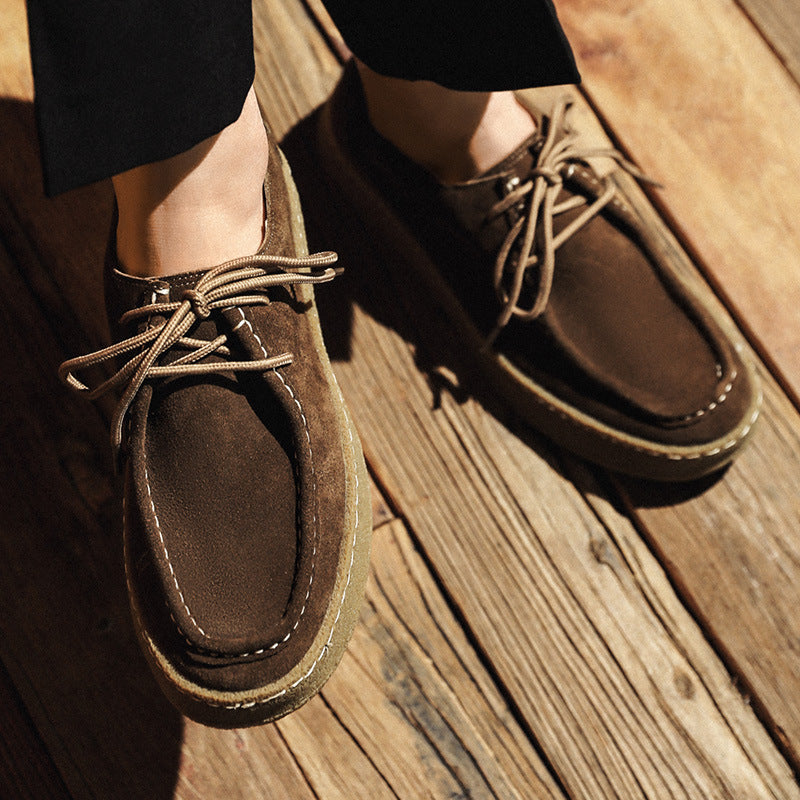 Premium suede city shoes back view