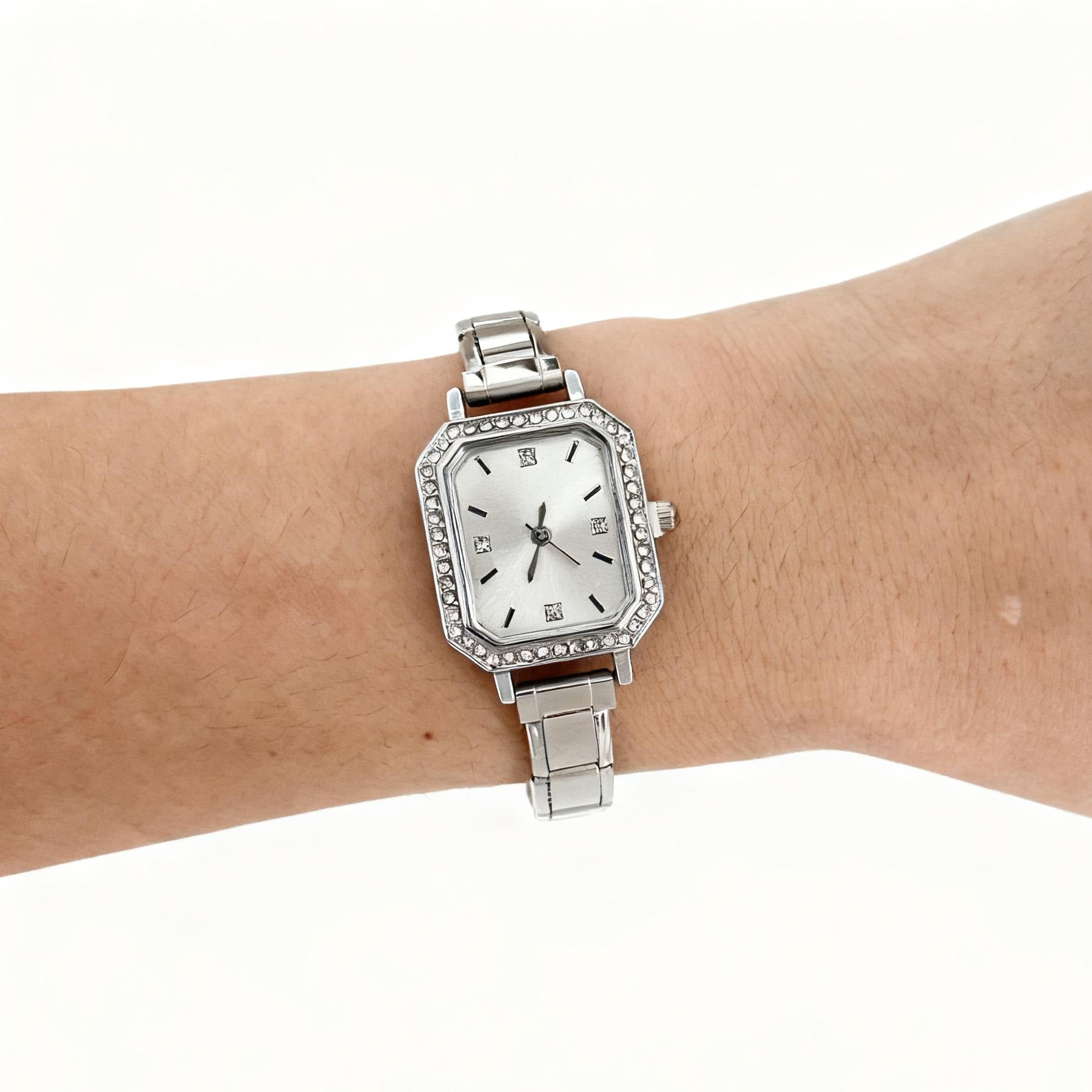 Diamond-embellished watch pair view