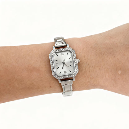 Diamond-embellished watch pair view